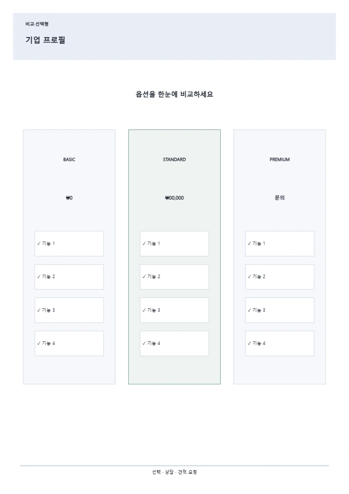 기업 프로필 템플릿 미리보기