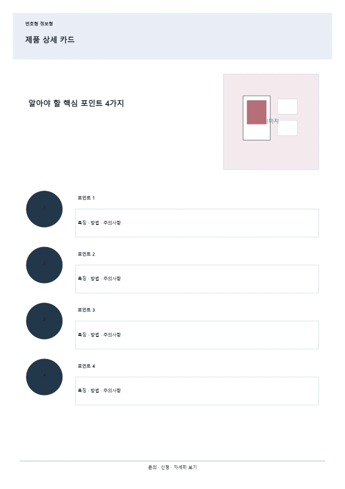 제품 상세 카드 템플릿 미리보기