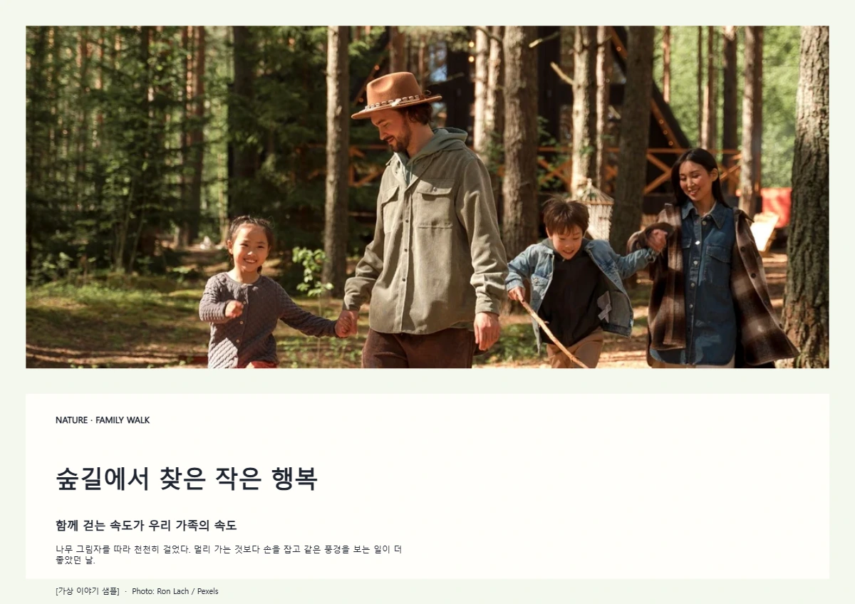 숲길에서 찾은 작은 행복의 공개 대표 이미지